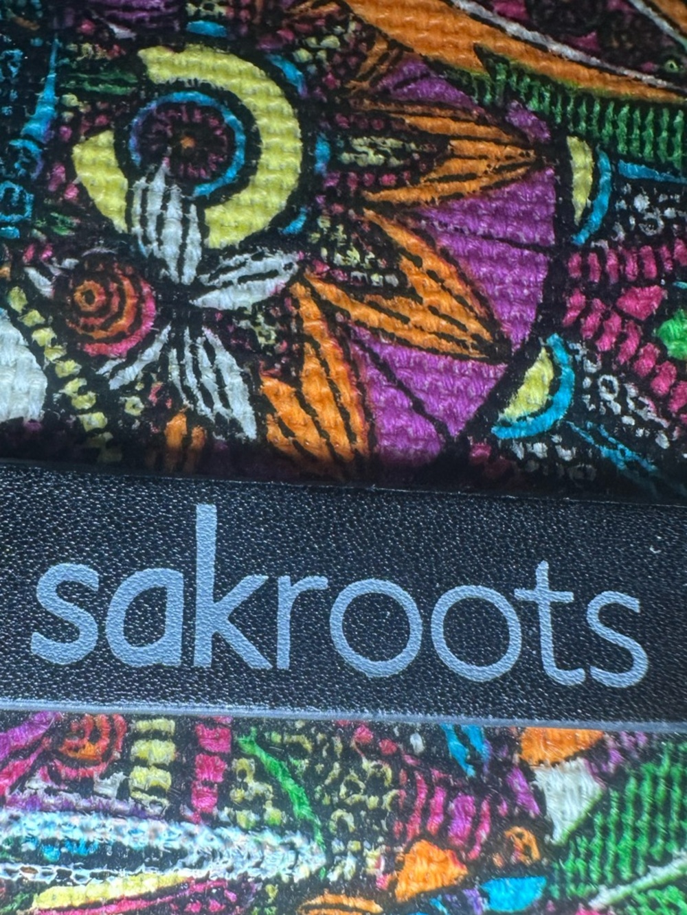 Sakroots Multicolor Floral Wristlet Clutch with Black Trim - Picture 2 of 7